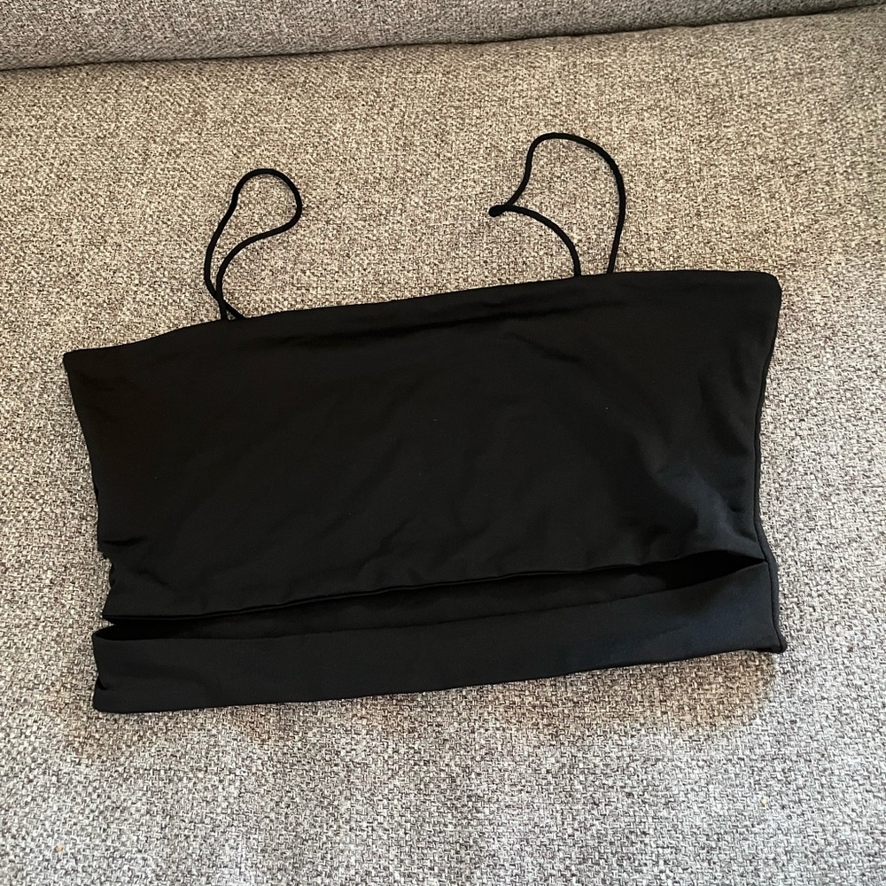 Shein Cropped Black Cutout Tank Small